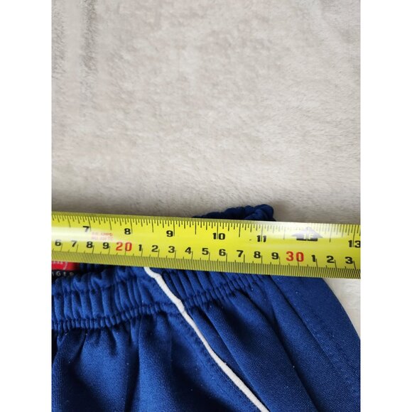 Vintage Tommy Hilfiger Men's Sweat Shorts Size Small Blue Stretch Waist Wide Leg - Picture 11 of 12